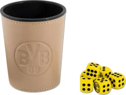 Würfelbecherset Borussia Dortmund Becher Und Sechs Würfel Höhe 9cm