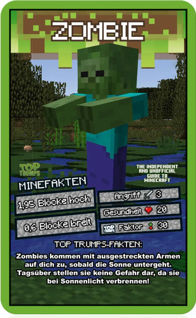 WINNING MOVES Top Trumps The Independent And Unofficial Guide To Minecraft Kartenspiel Quartett Karten Spiel – Bild 10