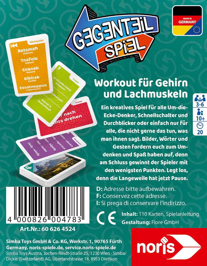 Noris Gegenteil Kartenspiel 606264524 – Bild 4