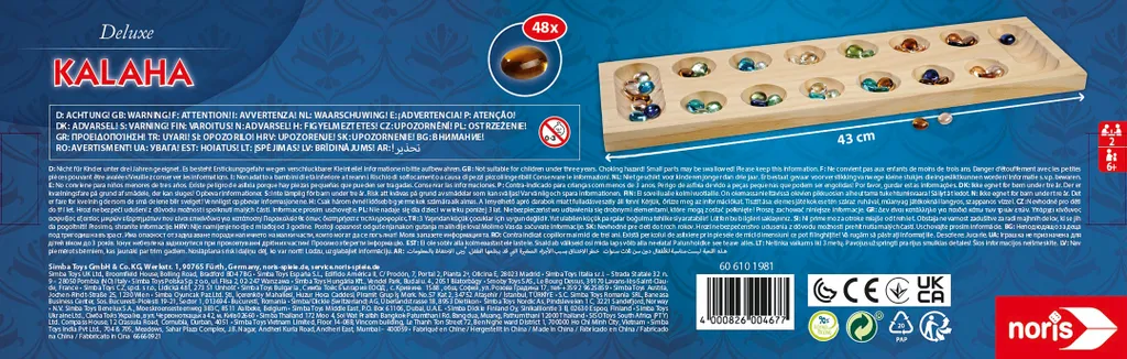 Noris Deluxe Kalaha Taktik-Spiel Für 2 Spieler; 606101981 – Bild 5