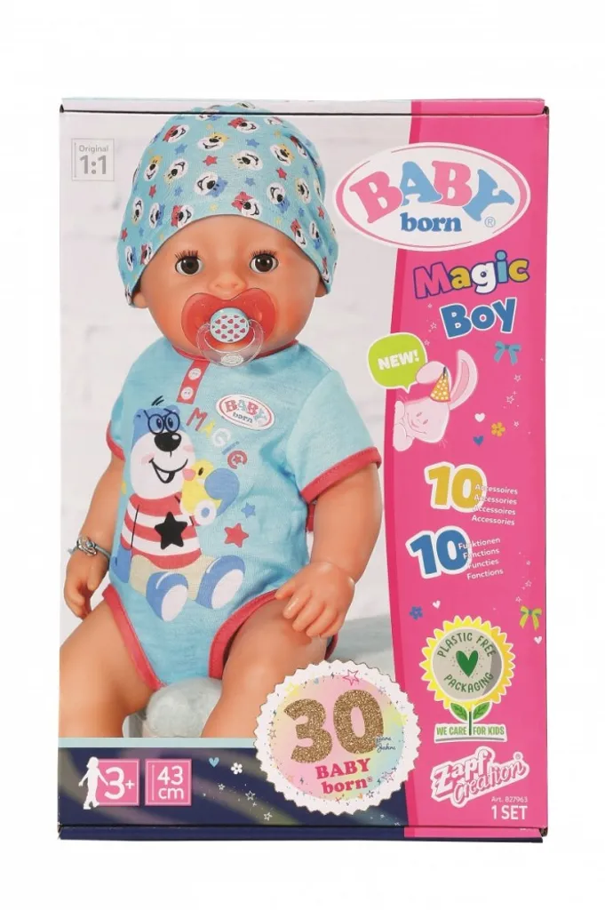 Zapf Creation 827963 BABY Born Magic Boy 43 Cm - Neu Mit Magischem Schnuller Und 10 Lebensechten Funktionen – Bild 12