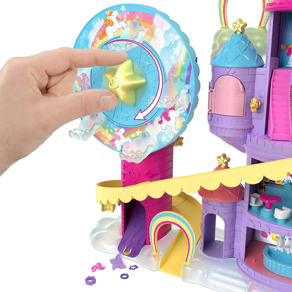 Mattel HBT13 - Polly Pocket - Regenbogen-Einhornspaß Freizeitpark – Bild 3