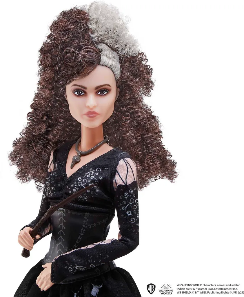 Harry Potter Bellatrix Lestrange Puppe (ca. 25 Cm) Mit Zauberstab, Geschenk Für Kinder Ab 6 Jahren – Bild 5