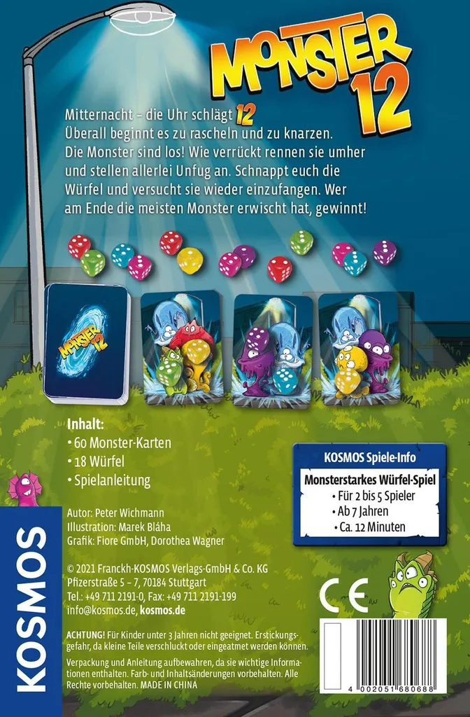 Kosmos FKS6806880 - Monster 12, Karten-/Würfelspiel, 2-5 Spieler, Ab 7 Jahren (DE-Ausgabe) – Bild 2