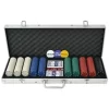 VidaXL Poker Set Mit 500 Chips Aluminium